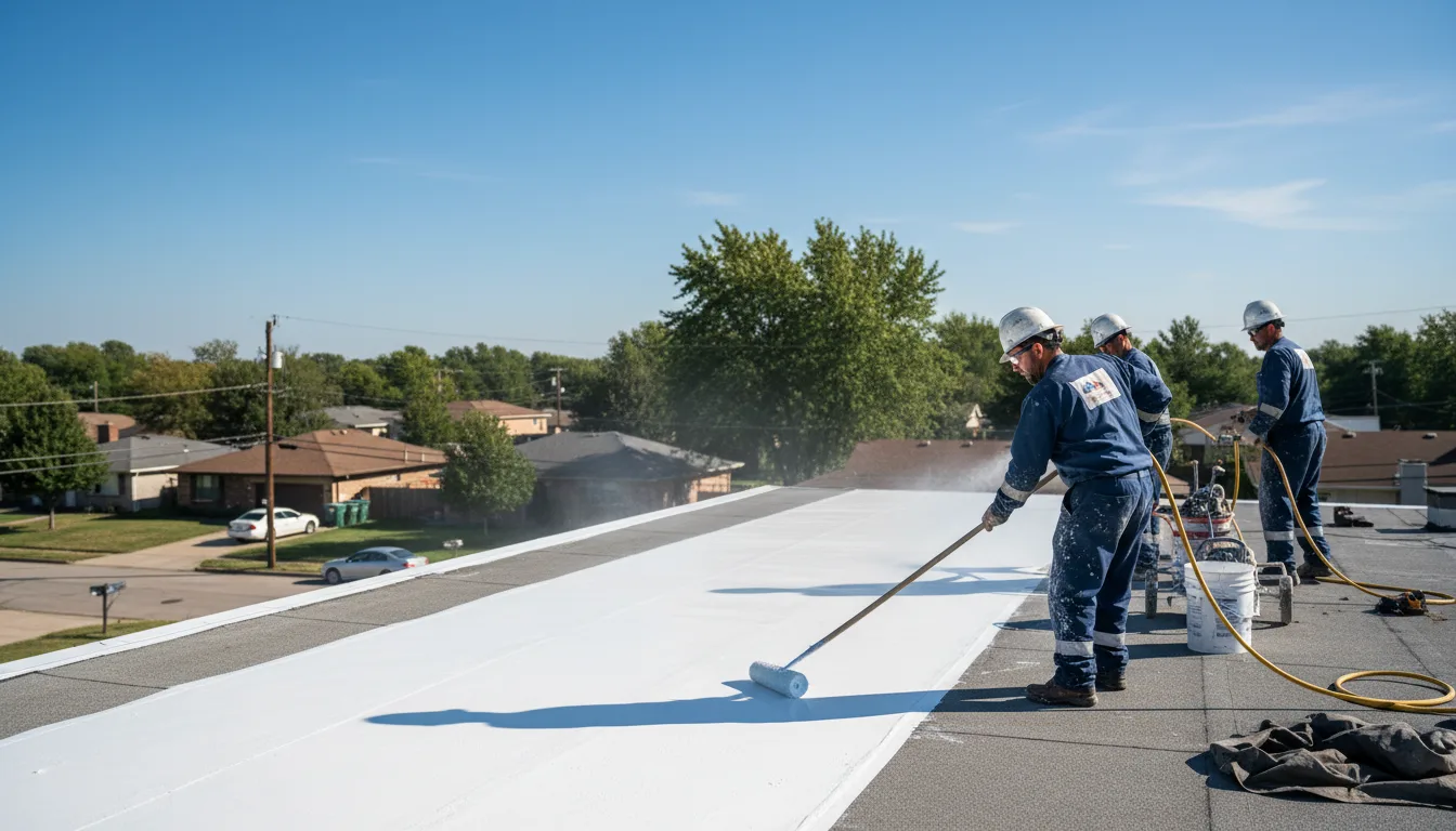 Commercial roof coating in Shirley, AR near me